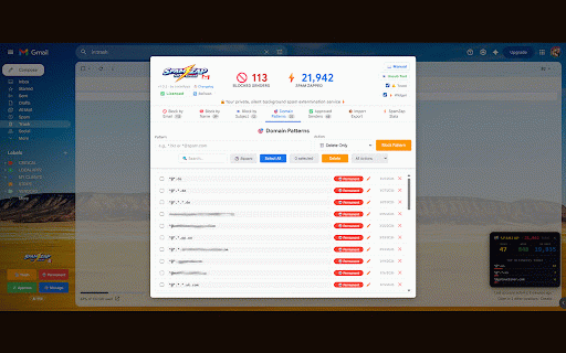 SpamZap :: ๐ฅPermanently delete Gmail spam via API. Block by email, name, subject & domain patterns. 100% local, zero servers.๐