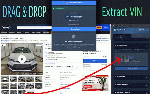 TopFuelAuto - Auction Assistant :: AI assistant for Copart & IAAI auctions. Analyze damage, decode VINs, check sold history, get max bid advice.