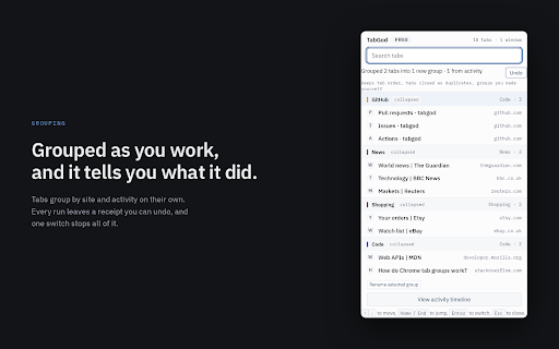 TabGod :: Cross-browser tab manager. Open the toolbar icon to see every tab, or press the command palette shortcut to search.