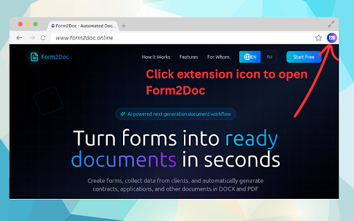 Form2Doc - Form to document :: Import Google Forms to generate documents from templates automatically. Create contracts, applications, and reports from data.