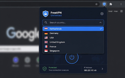 FreeVPN Unlimited :: A clean, modern VPN-style proxy switcher powered by anonymous Urban VPN endpoints.