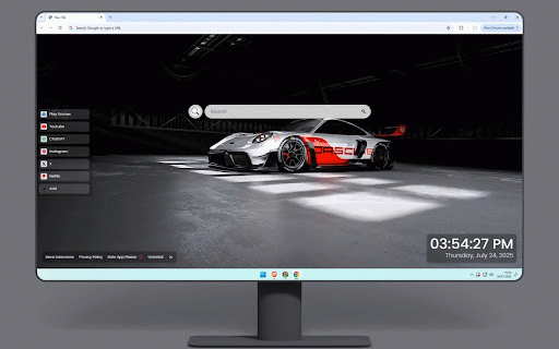 Porsche 911 GT3 R Live Wallpaper :: Sleek white Porsche 911 GT3 R race car with red accents in dramatic industrial garage.