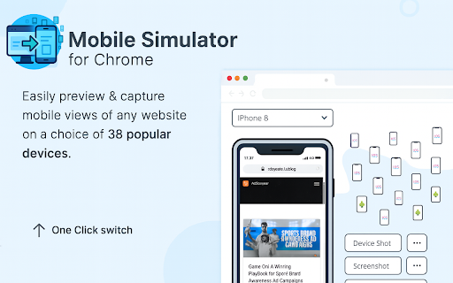 Mobile Simulator for Chrome :: Switch any Chrome tab to mobile view with 38 device options in one click.