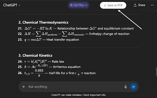 Free ChatGPT to PDF - Convert, Save, download & Export ChatGPT PDF :: Convert ChatGPT to PDF instantly for free. The best tool to download, save, and export your ChatGPT conversations as PDF.