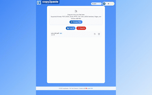 copy2paste :: Extract and copy text from various file formats including PDF, DOCX, XLSX, PPTX, and more