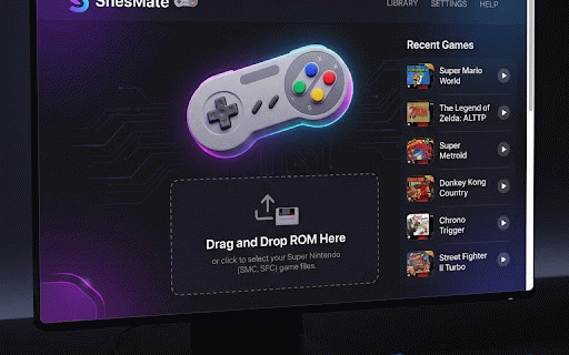 SNES Mate - SNES Emulator :: Play Super Nintendo games directly in your browser. Load ROMs, save states, and enjoy classic SNES gaming.