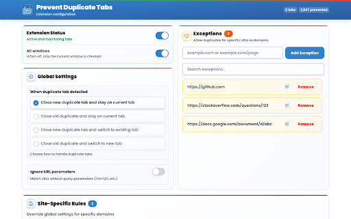 Prevent Duplicate Tabs :: Prevent duplicate tabs from being opened