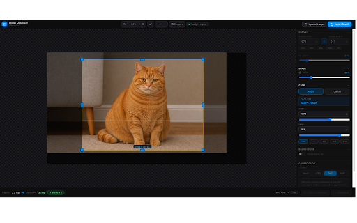 Image Optimizer: Resize, Crop & Compress :: Resize, crop, and compress any image. Works with all popular formats including HEIC. 100% private, 100% local, zero uploads.