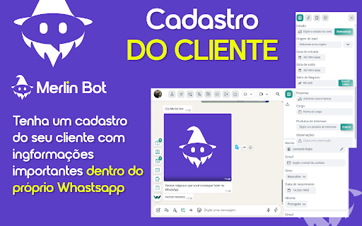 MERLIN BOT :: MERLIN BOT é um CRM para WhatsApp Web. Organize seus chats e otimize seus negócios no WhatsApp Web
