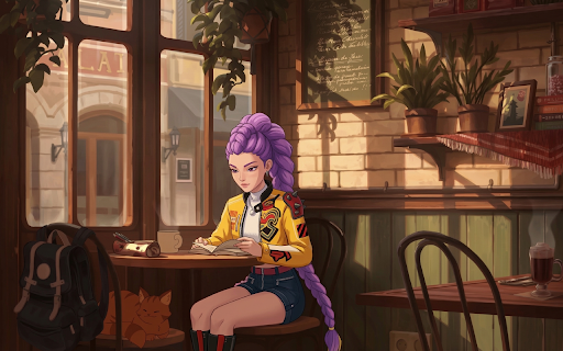 Rumi Lofi Girl Sytle Live Wallpaper :: Bring Rumi Lofi Girl Style's fierce K-pop demon hunter energy to your browser with a soothing live wallpaper on every new tab