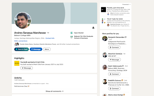 Oppli Saver :: Save LinkedIn jobs & contacts into Oppli.