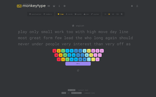 Monkeytype Keymap :: Customise Monkeytype's on-screen keyboard.