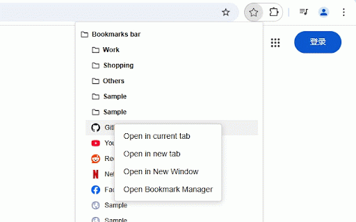 QuickBookmarks :: Quick Bookmark Manager: Click the toolbar icon to open your bookmarks instantly and access websites faster than ever!