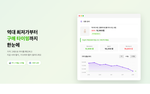 내려가개 — 쿠팡 가격 추적 :: 쿠팡 상품의 가격 변동을 추적하고, 지금이 살 때인지 알려드립니다.