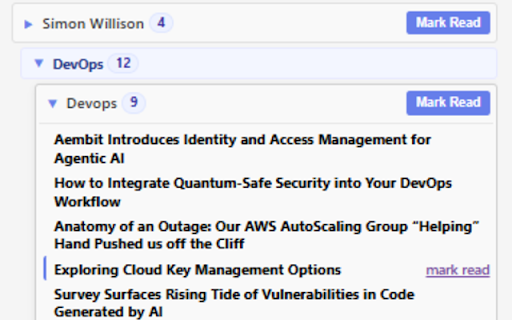 RSS Bookmark Manager :: Save and manage RSS feeds as bookmarks with read/unread tracking