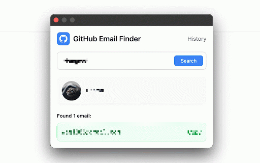 GitHub Email Finder :: A browser extension to find GitHub user's email address by username