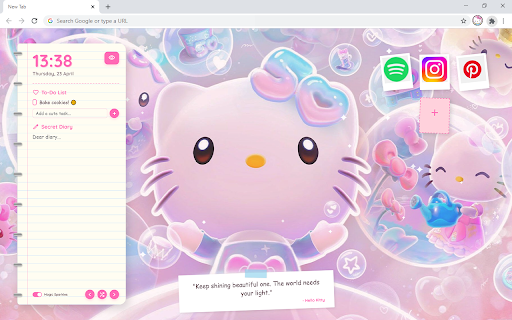 Hello Kitty Aesthetic HD Wallpaper New Tab :: Customize new tab with hello kitty extension and display aesthetic wallpaper you admire in your background.