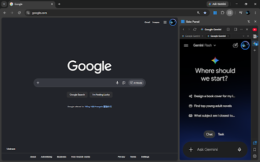 Side Panel: Multitask & Bookmarks :: Multi-task with a persistent sidebar, manage bookmarks, site pinning, isolated tabs, audio controls, and instant web switching.