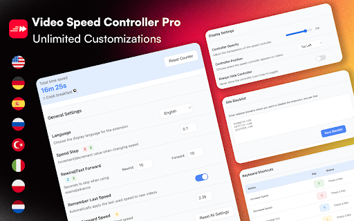 Video Speed Controller Pro :: Speed up videos on YouTube, Netflix, and more with shortcuts.