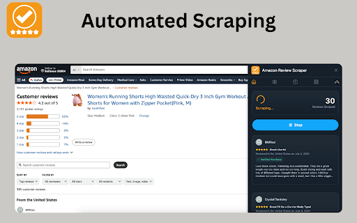 Amazon Review Scraper :: One-click Amazon review scraper - export reviews to CSV, JSON, or Excel for easy product research and analysis.