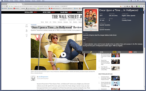 Movies & TV Shows Ratings :: Select a movie or tv show title on a web page... click... see its ratings from Metacritic, Rottentomatoes, Imdb.