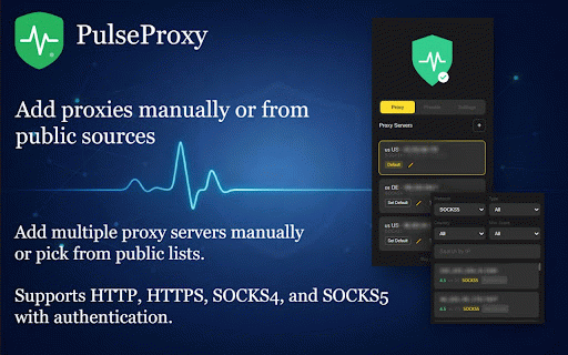 PulseProxy VPN :: Simple proxy switcher extension