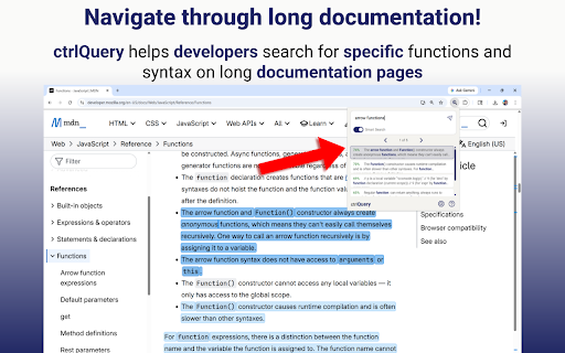 AI Search & Smart Ctrl+F for Any Webpage or PDF | ctrlQuery :: AI search for any webpage or PDF. Find what you mean, not just what you type. Semantic, on-device, no account needed.