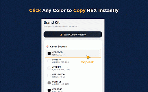 Brand Kit Inspector :: Extract colors, fonts, and UI styles from any website.