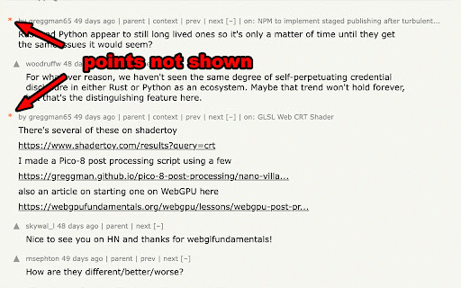 HN Points Exorcism :: removes the evil points from Hacker News