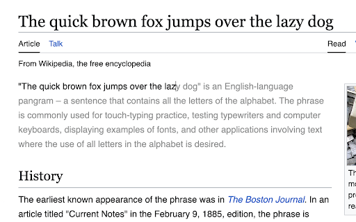 Typing Practice :: Transform any webpage into a typing practice session with original formatting. Practice typing while reading whatever you want.