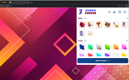 Aladdin Cursor - Disney Movie Cursor for Chrome :: Explore Internet with Aladdin cursors. Perfect for fans of Genie, magic carpets & Arabian Nights adventures!