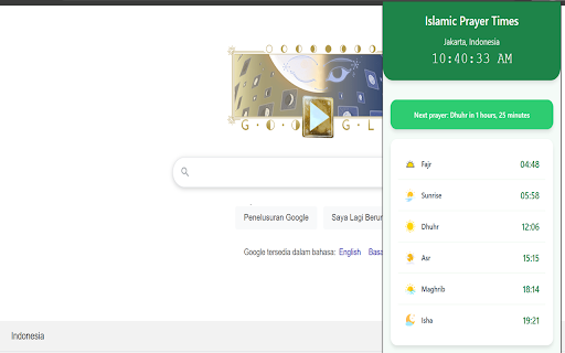 Islamic Prayer Times :: Display Islamic prayer times for your location