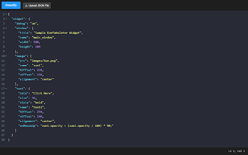 JSON Beautifier :: Enhance readability with this JSON Beautifier. Works as a JSON viewer or formatter. Also, can be used for validation.