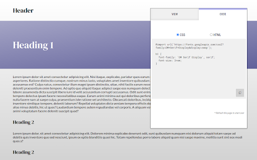 Fontastic - Chrome Extension :: Customize and preview a wide range of font options right in your active tab for an enhanced development experience.