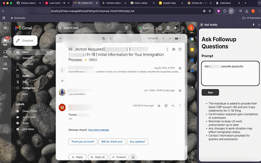 GMail Buddy :: The power of AI while using your Gmail.