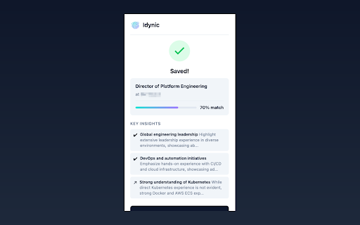 Idynic Job Saver :: Save jobs to Idynic with one click