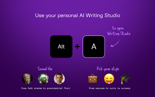 AltC.ai: Hotkey-Powered AI Grammar Checker & Rewriter :: Use Alt+C (⌥+C on Mac) for AI grammar correction or style changes: ironic, posh, formal, slang, Yoda, Trump & more in many languages