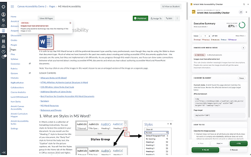 AristAI Web Accessibility Checker :: Find WCAG accessibility issues on any page (even hidden menus and dialogs), highlight them in place, and get clear fixes.