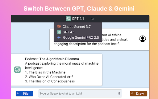 Chat GPT App :: Use Chat GPT App for instant access to ChatGPT 4.1, Claude and Gemini 2.5.