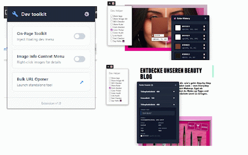 Developer Tool in One: SEO, Ruler & Text Checker And More :: All-in-one web developer toolkit. Inspect SEO, audit colors, measure with a page ruler, check text, and capture screenshots.