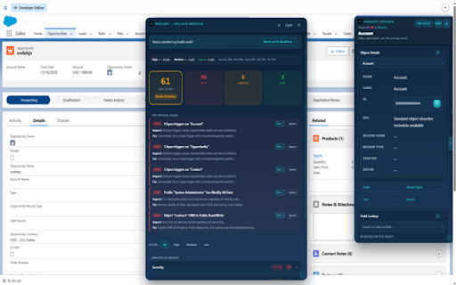 OrgSight for Salesforce :: Field intelligence, permissions, automation analysis & org health auditing for Salesforce admins and architects. By Mashtrix.
