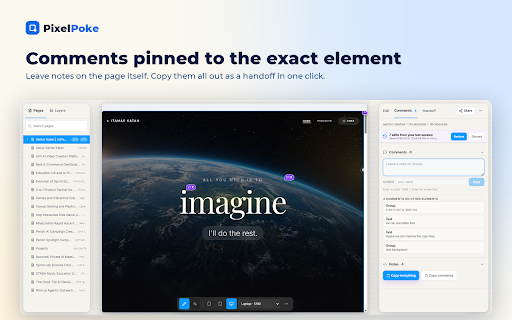Pixel Poke :: Inspect, edit and hand off the design of any website: pick an element, tune it visually, check accessibility, copy clean CSS.