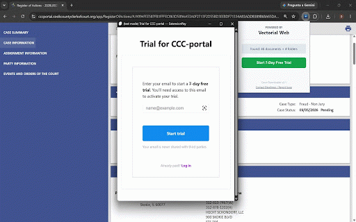 Cook County Court PDF Downloader :: Automatically scrape and download hundreds of PDFs from the Court Register of Actions page into a single, organized ZIP file.