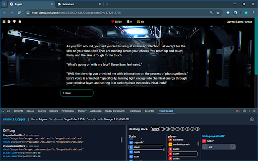 Twine Dugger :: A tool to inspect and diff game state for Twine games.