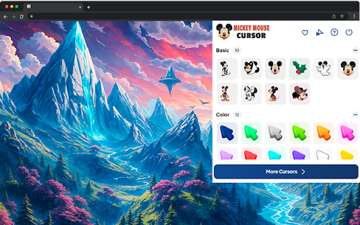 Mickey Mouse Cursor - Disney Cursor for Chrome :: Point with magic using Mickey Mouse cursors. Perfect for fans of Disney & timeless cartoon joy!