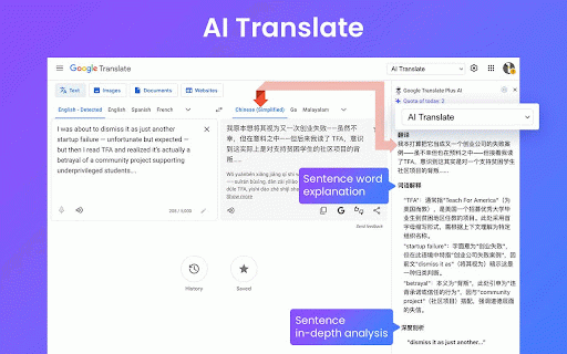 Google Translate Plus :: Translate the definitions by google translate.