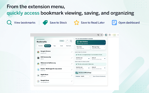 Bookson :: View and manage bookmark folders and bookmarks with tags, multi-select, drag and drop, export, and import.