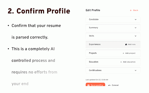 Metric CV :: A browser extension to help you alter your CV effortlessly using AI, providing perfectly tailored resumes for any job application.