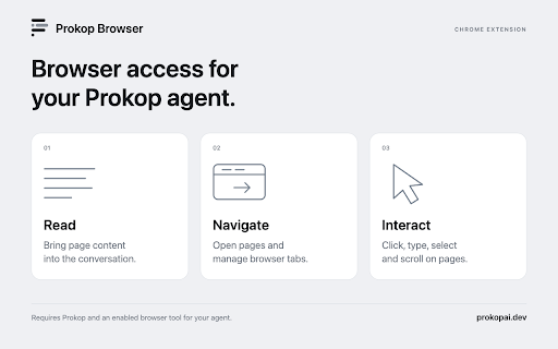 Prokop Browser :: Connect Prokop to Chrome so it can read, navigate, and interact with web pages