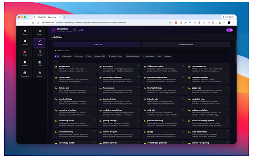 PROMPTDEX :: Optimize and sharpen your AI prompts right in the chat page — one click, no tab switching, no copy-paste.